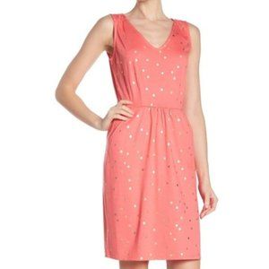 Boden Melinda Pink Polka Dot Jersey Dress